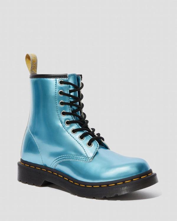 Dr Martens Dámské Kotníkové Boty Vegan 1460 Goldmix Blankyt Zlaté, CZ-519824